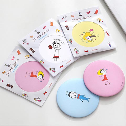 Happy Smile Hand Pocket Mirror - 1pc (301111)