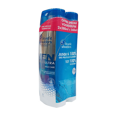 Head & Shoulders Men Ultra Male Care Anti-Roos Shampoo 2x280ml