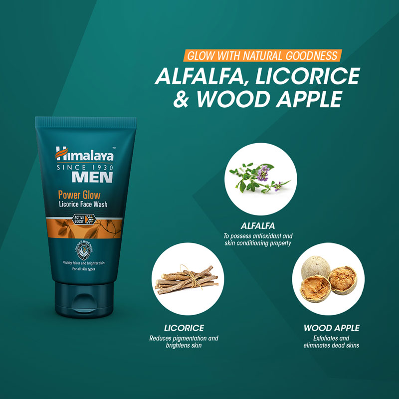 Himalaya Men Power Glow Licorice Face Wash 50ml
