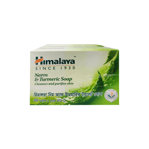 Himalaya Neem & Turmeric Soap 125g(3pcs) get 1 Himalaya Purifying Neem Face Wash 15ml