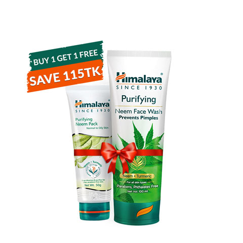 Himalaya Purifying Neem Face Wash 100ml & GET Neem Pack 50ml Free