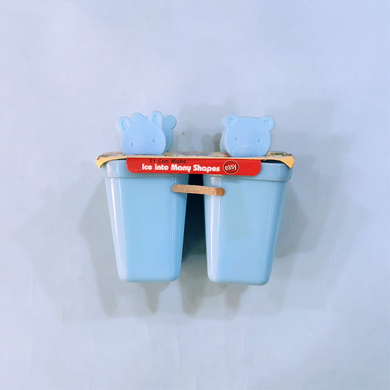 Homemade Bear Popsicle Ice Cream Stick - Vertical Shape Blue