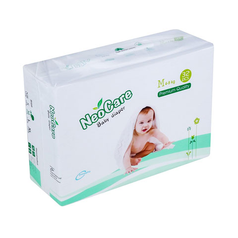NeoCare Premium Quality Baby Diaper M Size (4-9kg) 32pcs