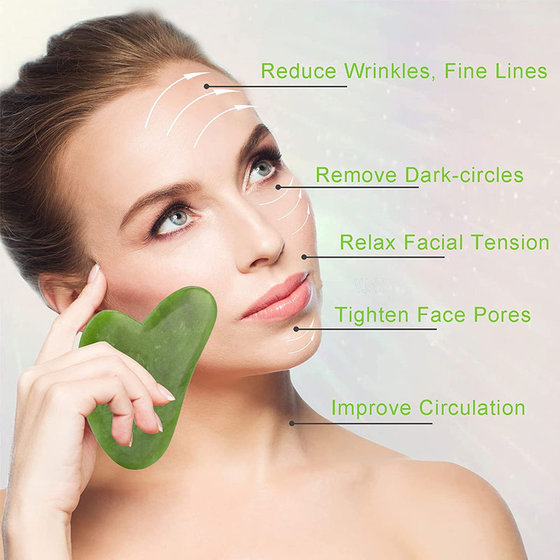 Jade Stone Face Skincare Tool for Slimming and Firming - Large
