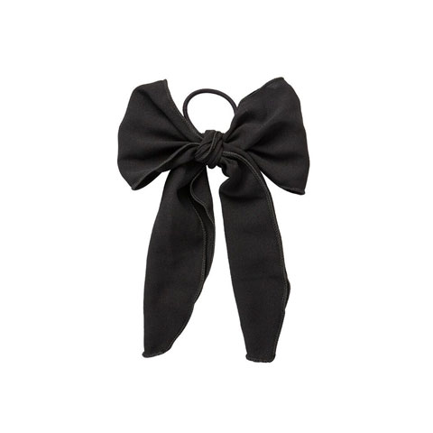 Japanese Style Big Bow Head Rope Hairband - Black