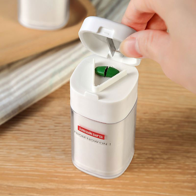 Japanese Imakara Portable Medicine Box with Pill Cutter