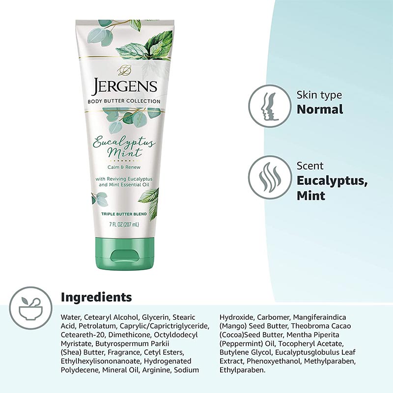 Jergens Eucalyptus Mint Essential Oil Body Butter 207ml
