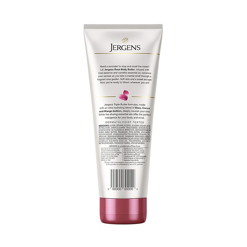 Jergens Rose Triple Butter Blend Essential Oil Body Butter 207ml