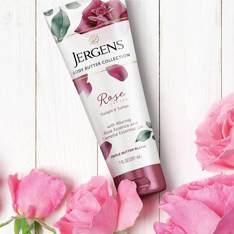 Jergens Rose Triple Butter Blend Essential Oil Body Butter 207ml