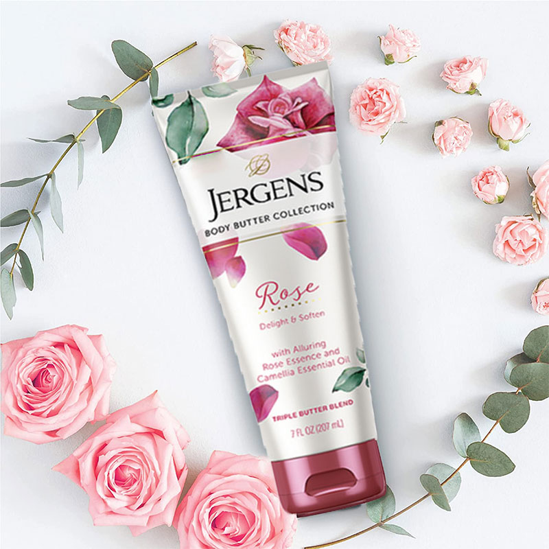 Jergens Rose Triple Butter Blend Essential Oil Body Butter 207ml