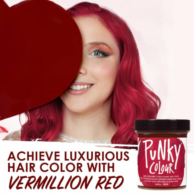 JEROME RUSSELL Punky Color Semi-Permanent Conditioning Hair Color 100ml - Vermillion Red
