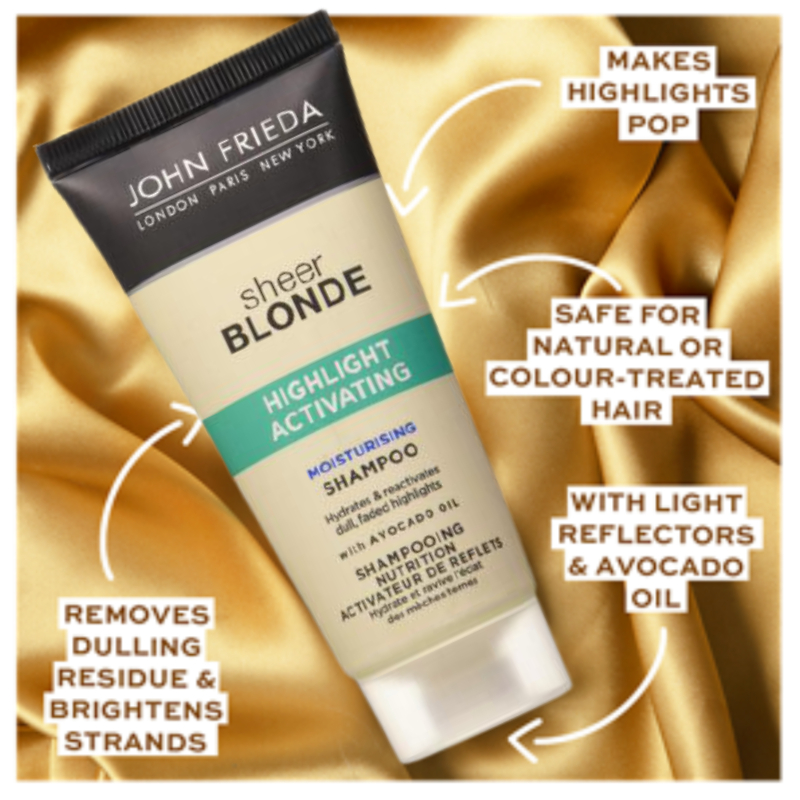 John Frieda Sheer Blonde Highlight Activating Moisturising Shampoo 50ml