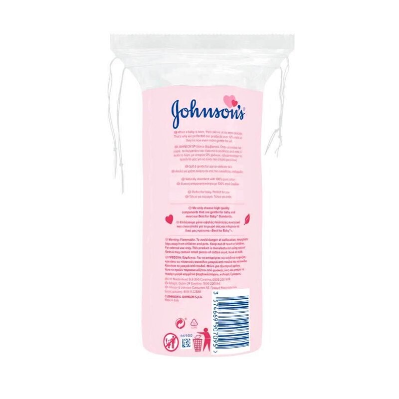 Johnson's Baby Cotton Pads - 50 pads