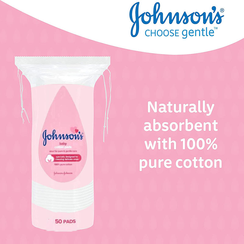 Johnson's Baby Cotton Pads - 50 pads