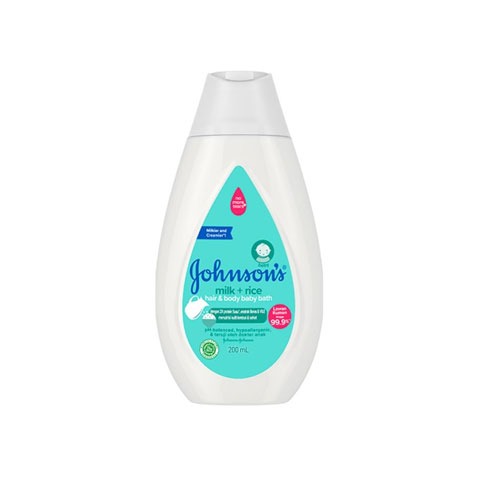 Johnson's Milk + Rice Hair & Body Baby Bath 200ml