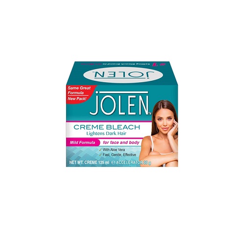 Jolen Creme Bleach Lightens Dark Hair 125ml - Mild Formula