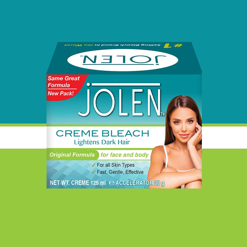 Jolen Creme Bleach Lightens Dark Hair 125ml - Original Formula