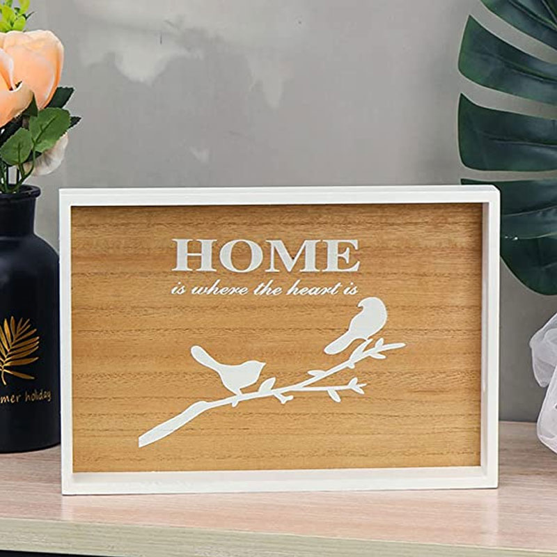 Kitchen Counter Wooden Food Tea Coffee Portable Trays