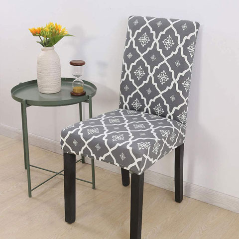 knitted Elastic Chair Cloth Cover - Gray