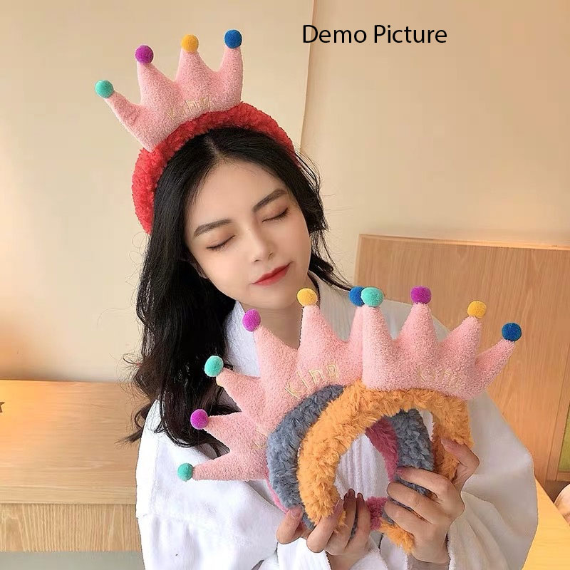 Korean Style Crown Headband - Red