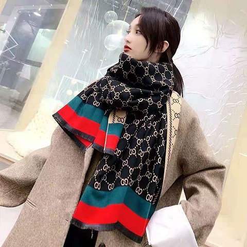 Korean Version British Double-Sided Letter Patter Warm Shawl (20)