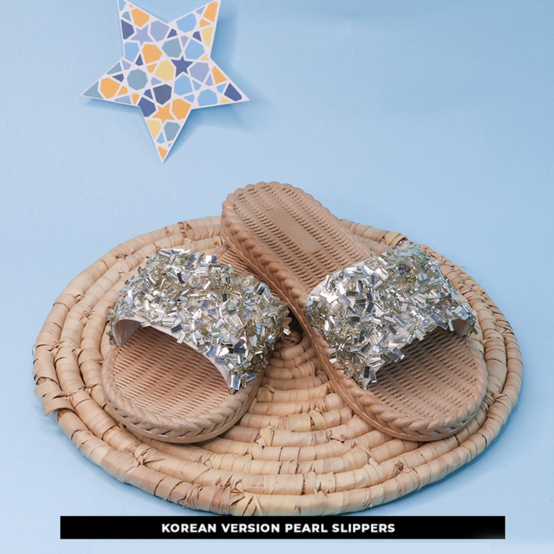 Korean Version Pearl Slippers