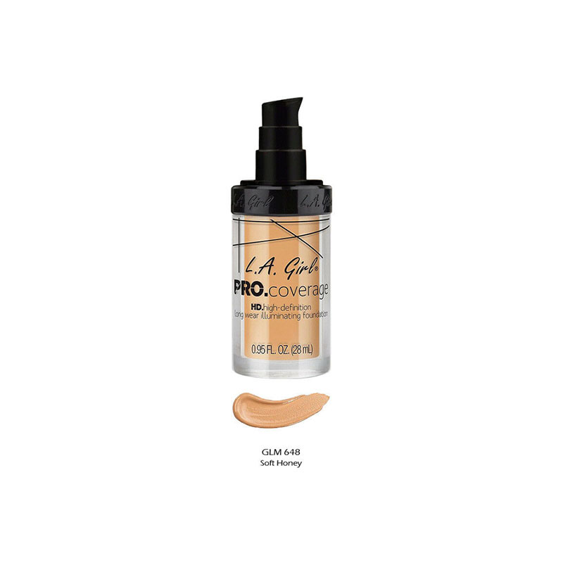 L.A. Girl Pro Coverage Illuminating Foundation - GLM648 Soft Honey
