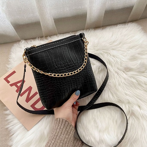 Ladies Crocodile Pattern Shoulder Diagonal Bag (301085)