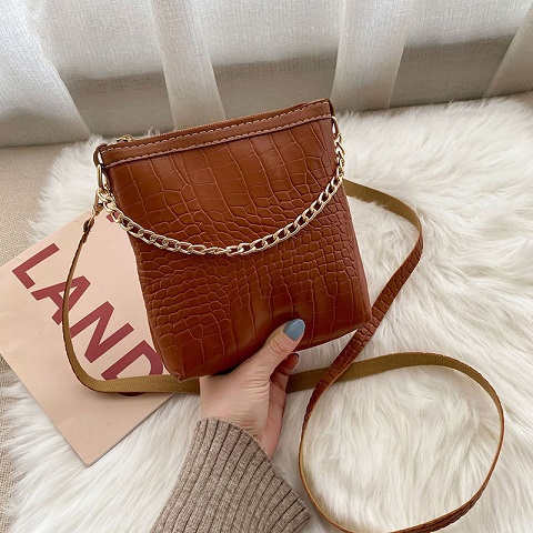 Ladies Crocodile Pattern Shoulder Diagonal Bag (301087)