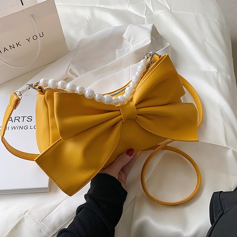 Ladies Fashionable Bow Knot Style Pearl Bag (1001004)