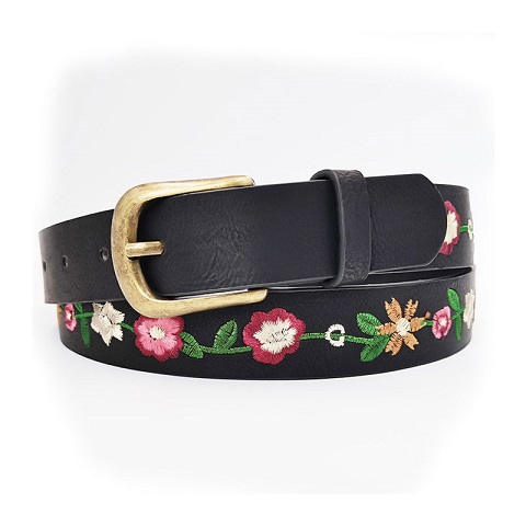 Ladies New Classical Chinese Flower Embroidered Retro Belt (301093)