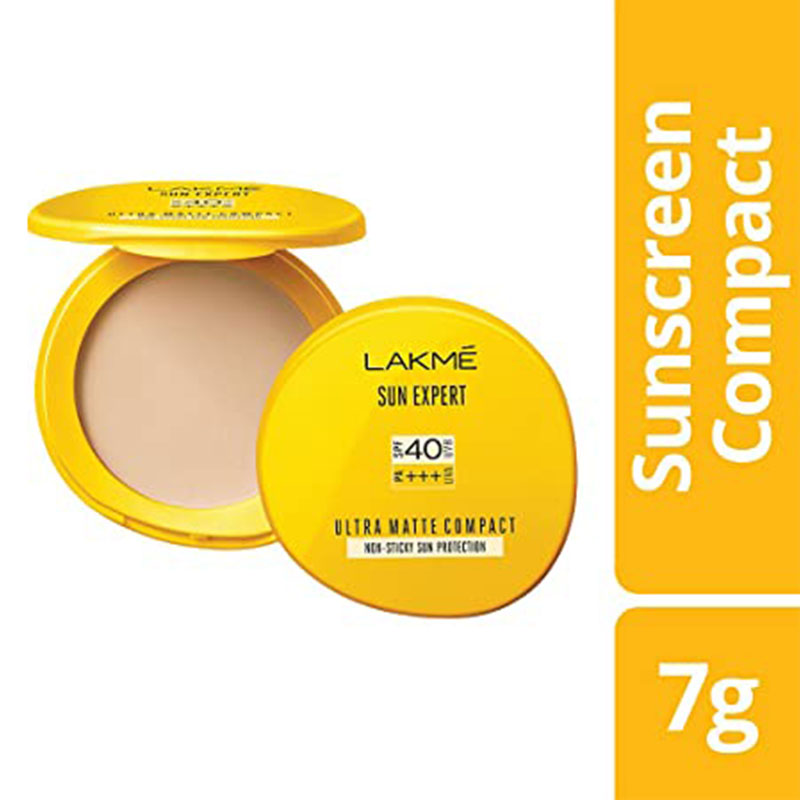 Lakme Sun Expert Ultra Matte Spf 40 Pa+++ Compact 7g - Yellow Lakme