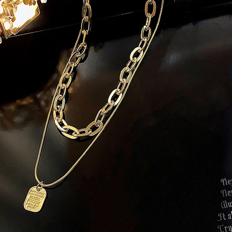 Light Luxury Double-Layer Necklace Chain (24)
