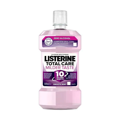 Listerine Total Care Zero Alcohol Smooth Mint Mouthwash 500ml