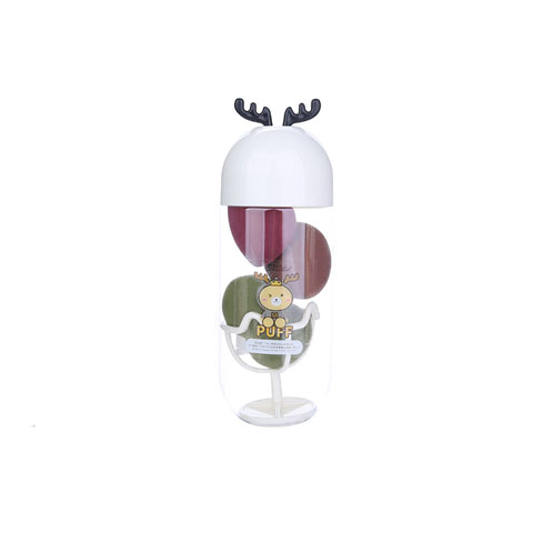 LMLTOP 3pcs Different Shape Makeup Puff Bottle - Brown