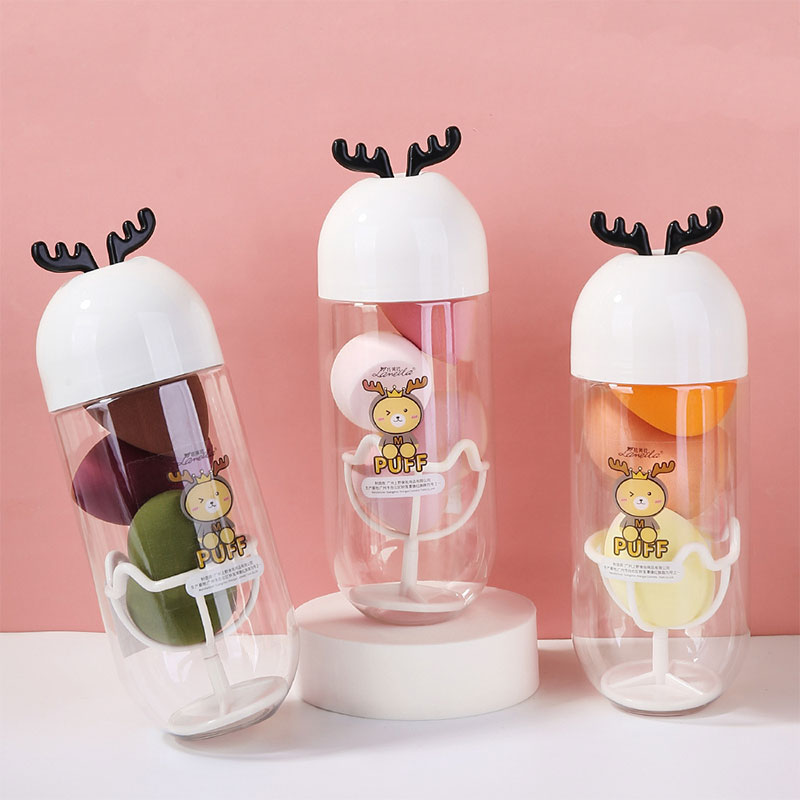 LMLTOP 3pcs Different Shape Makeup Puff Bottle - Brown