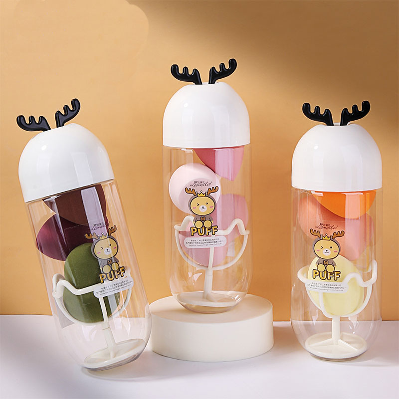 LMLTOP 3pcs Different Shape Makeup Puff Bottle - Brown