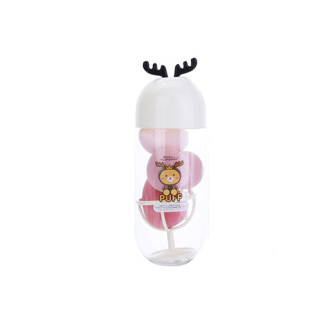 LMLTOP 3pcs Different Shape Makeup Puff Bottle - Pink