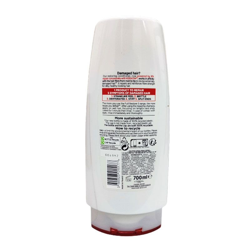 L'oreal Elvive Full Restore 5 Restoring Conditioner For Damaged Hair XXL Pack 700ml