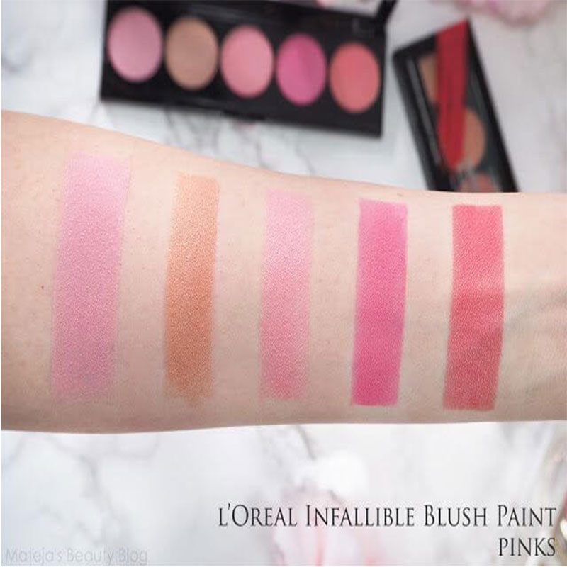 L'oreal Infallible Blush Paint Long Wear High Intensity Palette - Pinks