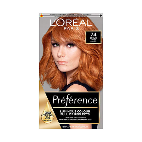 L'oreal Infinia Preference New Feria With Colour Extender Permanent Hair Colour - 74 Mango (Intense Copper) || The MallBD L'oreal Infinia Preference New Feria With Colour Extender Permanent Hair Colour - 74 Mango (Intense Copper) || The MallBD