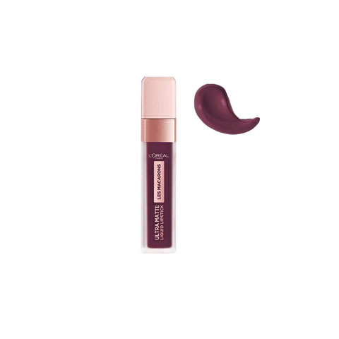 L'Oreal Les Macarons Ultra Matte Liquid Lipstick - 830 Blackcurrant Crush