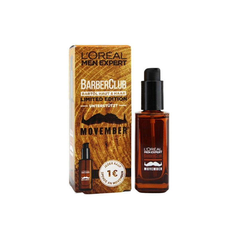 L'oreal Men Expert Barber Club Limited Edition Movember Beard & Skin Oil 30ml