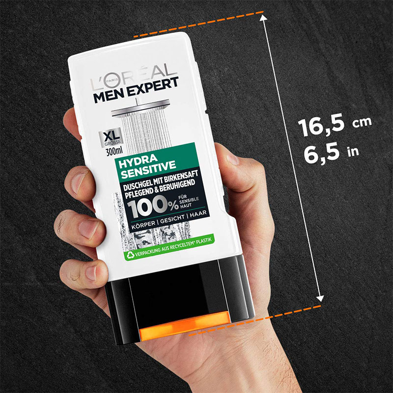 L'Oreal Men Expert Hydra Sensitive 100% Ultimate Soothing Birch Sap Shower 300ml