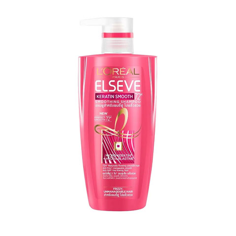 L'Oreal Paris Elseve Keratin Smooth 72h Smoothing Shampoo 410ml
