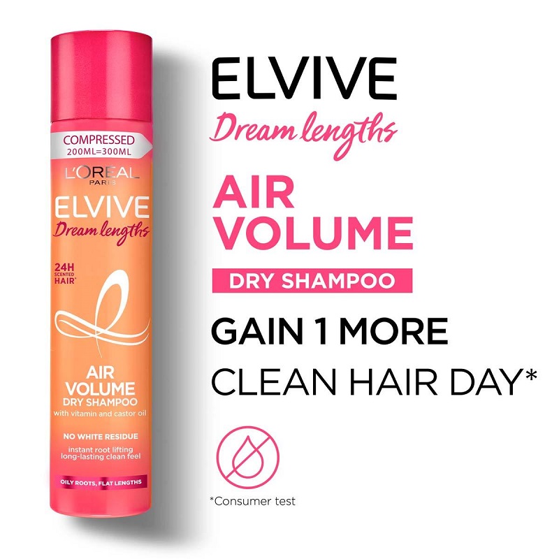 L'Oreal Paris Elvive Dream Lengths Air Volume Dry Shampoo 200ml
