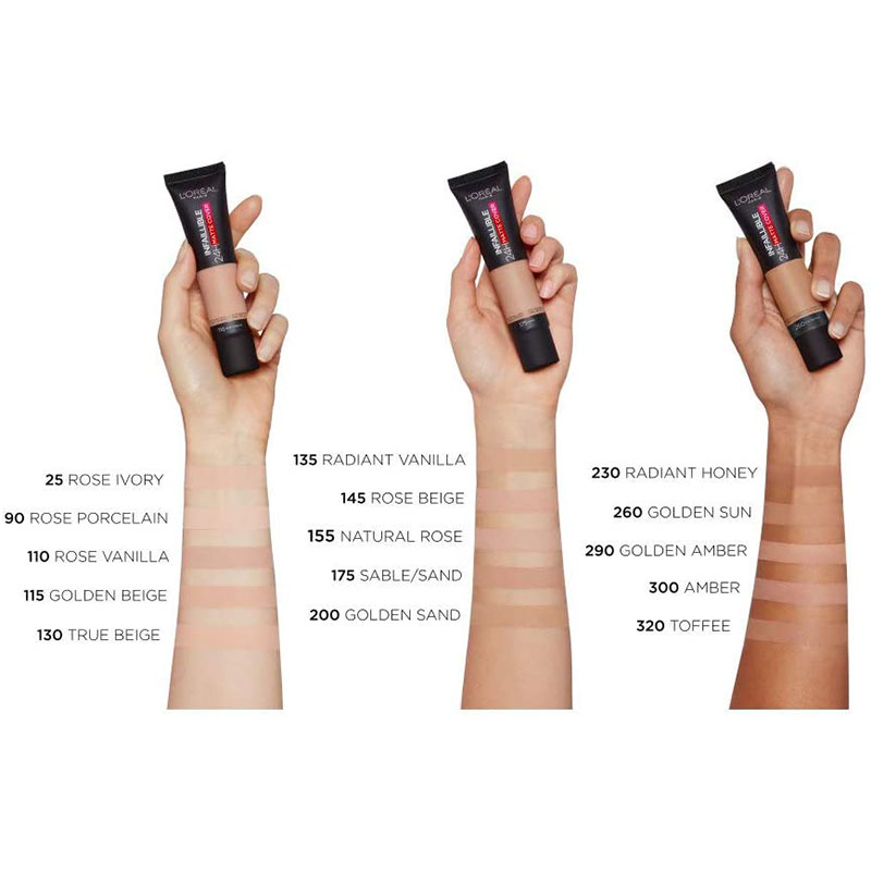 L'Oreal Paris Infallible 24H Matte Cover Foundation 30ml - 115 Golden Beige
