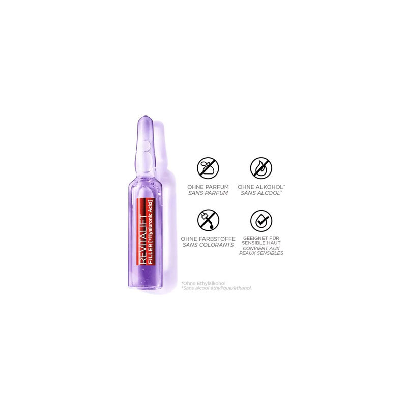 L'oreal Paris Revitalift Filler + Hyaluronic Acid 28 Day Replumping Ampoule Set - 28 Ampoule