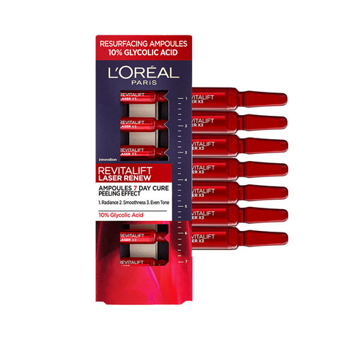 L'oreal Paris Revitalift Laser Renew Resurfacing Ampoules 10% Glycolic Acid 7x1ml