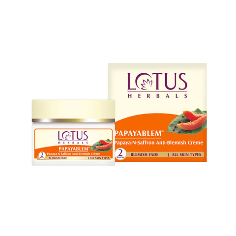 Lotus Herbals Papaya-N-Saffron Anti-Blemish Cream 50g